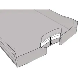 HAN Schubladenbox IMPULS 1013-54 DIN A4/C4 4Fächer offen ws/h.bl