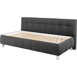 MAINTAL Polsterliege MAINTAL "Malea", grau (anthrazit), B:117cm L:218cm, Komplettbetten, mit Bettkasten, in 3 Breiten, Federkern- oder Bonellmatratze wählbar