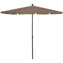 furnicato Sonnenschirm 210 x 140 cm Taupe
