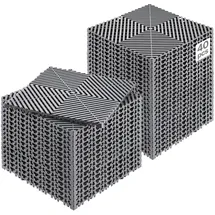 Vevor ineinandergreifende Drainagematte Duschmatte 31 x 31 cm modulares ineinandergreifende Bodenmatten, 40 Stk. Spleiß-Drainagematten, rutschfeste Drainage-Bodenfliesen, für Garage Garten Grau