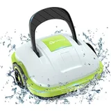 Poolroboter Akku, Kabellos Poolsauger mit Dual Motor, Leichtgewicht, 60 Mins Reinigung, Automatische Poolreiniger für Oberirdische und Unterirdische Pools mit Flachem Boden WINNY POOL CLEANER