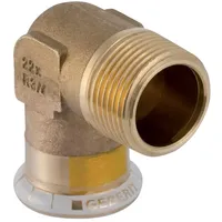 Geberit Mapress Kupfer Übergangswinkel 90Gr mit AG Gas Ms