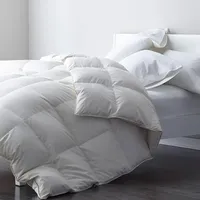 DWR Daunendecke Ganzjahr 155x220 cm,100% Bio-Baumwolle,Bettdecke mit Daunen und Federn Füllung,Übergangsdecke Ganzjahresdecke,Öko-Tex und RDS Standard,Weiß