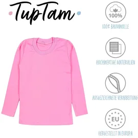 TupTam Mädchen Langarmshirt 3er Pack Langarm Unterhemden Basic Unterwäsche Shirts Unterhemd Farbe: 3er pack Dunkelblau/Rosa/Grau, Größe: 146 - 146