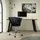 ML-Design Bürostuhl Schreibtischstuhl 360° drehbar mit Rückenlehne, Muscheldesign 68x68 cm Schwarz Metallgestell