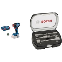 Bosch Professional Akku-Drehschlagschrauber GDX 18V-210 C (ohne Akkus und Ladegerät, inkl. 1 x Bluetooth Low Energy Modul GCY 42, L-BOXX 136) + 6tlg. Steckschlüssel-Set für Sechskantschrauben