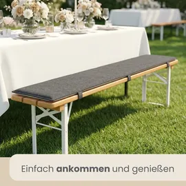 Dune Design Bierbankauflage 120 x 25 x 1 cm Filz 2 St.