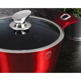 Berlinger Haus BH/1256N Metallic Line Burgundy Kasserolle in Rot mit Deckel Topf Durchmesser 20 cm