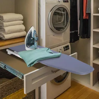 Bügelbrett Wandmontage Ironing Board Ausziehbares Bügelbrett Klappbar Bügeltisch Für Dampfbügelstation Schublade Garderobe 180° Drehung Bügelbretter Platzsparend Im Schrank