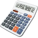 OSALO Taschenrechner Große Tasten Grosse Display Solar 12-Stelliger Tischrechner Bürorechner für Senioren(OS-5M)