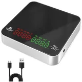 Comfy Mate Feinwaage Mini Kaffeewaage mit Timer, Wiederaufladbare Espresso Waage 2KG/0.1g, (küchenwaage digital gramm genau, haushaltswaage digital für die küche), küchenwaage 0 1g genau,digitale waage küche schwarz