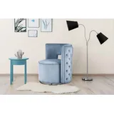 Kayoom Drehsessel Beverly 125 Polyester 125 x 0 x 0 cm Blau drehbar