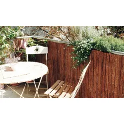 Rindenmatte in 300 x 90 cm - Sichtschutz aus geschälten Baumrinden - Sichtschutzmatte mit verzinktem Draht - Baumrindenmatte für Balkon & Garten