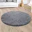 Paco Home "Silky 591", grau, Ø 80 Cm Rund