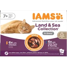 Iams Delights Senior Land & Sea Collection 12 x 85 g