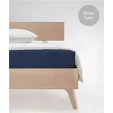 FLEURESSE Colours 009100 Mako-Satin 160 x 200 cm nachtblau