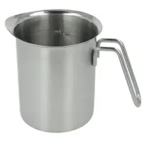 Metaltex Milchkrug mit Skala, Inox-Edelstahl 185354 010 , Füllmenge: 0,7 Liter