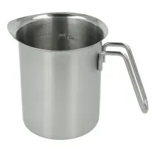 Metaltex Milchkrug mit Skala, Inox-Edelstahl 185354 010 , Füllmenge: 0,7 Liter