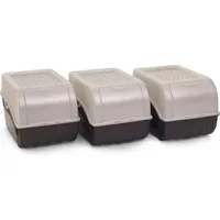 Novaliv 3x Mittel 5L Kartoffelbox perlmut Vorratsbehälter Aufbewahrungsdose Küchen