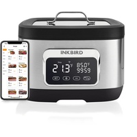 Inkbird Sous Vide Garer, ISV-500W Slow Cooker, 25-90°C in 0,1°C Schritte, 4,55 Liter Kapazität, 500W präzise Temperatureinstellung und digitaler Timer