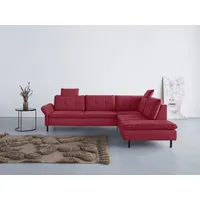 Home affaire Ecksofa Birkholm L-Form, Armlehnverstellung, auch in Easy Clean Bezug - mit Wasser zu reinigen rot