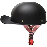 Halbschalenhelm Mit ECE-Zulassung Vintage Motorradhelm Baseball Cap Cruiser Chopper Scooter Helm Herren Retro Motorrad Halbhelm Damen Mofa Helm