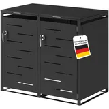 steelsøn Mülltonnenbox Diorus 2er 240 L schwarz