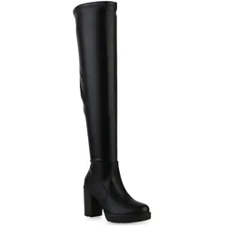 Damen Overknees in Schwarz