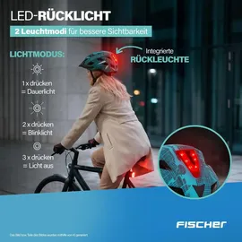 Fischer Fahrradhelm Urban Plus New York S/M türkisblau matt
