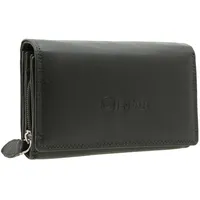 RFID Schutz Portemonnaie Leder Damen Accessoires Geldbörse Geldbeutel schwarz