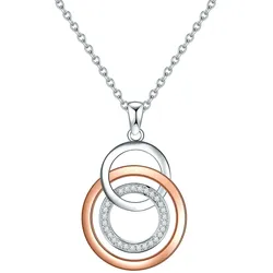 Rafaela Donata Halskette Sterling Silber Zirkonia in Silber/Roségold Ketten   Damen