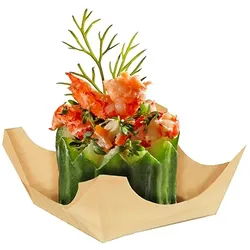 PAPSTAR 50 Fingerfood - Schalen, Holz 