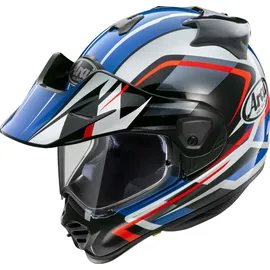 Arai Helmet Arai Tour-X5 Discovery, Endurohelm - Schwarz/Weiß/Blau/Rot - XL
