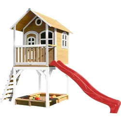 Spielhaus, Braun, Rot, Weiß, Holz, Kunststoff, 370x291x191 cm, Fsc, EN 71, Spielzeug, Kinderspielzeug, Spielzeug für Draußen