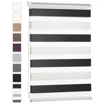 Blumtal Doppelrollo 60 x 195 cm Schwarz/Weiß