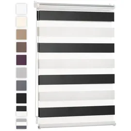 Blumtal Doppelrollo 60 x 195 cm Schwarz/Weiß