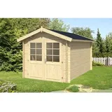 Gartenhaus Bremen-28 C Gerätehaus Aus Holz, Geräteschrank Mit 28 Mm Wandstärke, Gartenhaus Mit Montagematerial - Alpholz