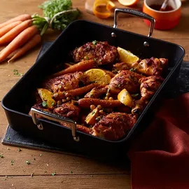 Le Creuset Bratreine 35 x 27 cm Anthrazit/Silber