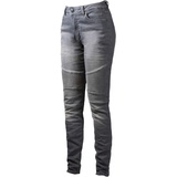 John Doe Betty XTM Motorrad Jeans Damen Stretch mit Protektoren Light Grey 36/34