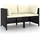 vidaXL 2-Sitzer-Gartensofa 2 x 0 x 0 cm Schwarz