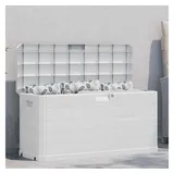 furnicato Garten-Aufbewahrungsbox 280 L Hellgrau