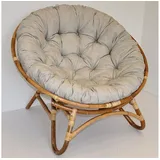 Rattani Rattanstuhl XXL Rattan Papasansessel / Rattansessel, Papasan inkl. Polster