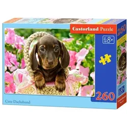 CASTORLAND B-27514-1 Cute Dachshund, Puzzle 260 Teile