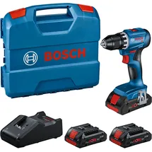 Bosch Professional GSR 18V-45 inkl. 3 x 4,0 Ah + Ladegerät + L-Case