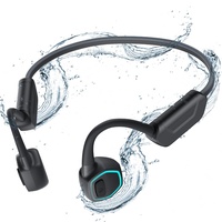 AGPTEK Sport MP3 Player, 32 GB Knochenschall MP3 Player Bluetooth 5.3, IPX8 Wasserdicht Schwimmen MP3 Player zum Joggen, Laufen, Radfahren, Fitness, Wandern