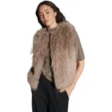 Opus Damen Weste | WONDRA Regular Weste in Felloptik warm taupe, 36 - 36