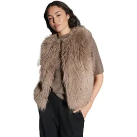 Opus Damen Weste | WONDRA Regular Weste in Felloptik warm taupe, 36 - 36