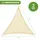 krumad Sonnensegel Dreieck 4x4 m Beige Sonnenschutz Wasserabweisendes UV Wetterfest mit Befestigungsseilen - Beige