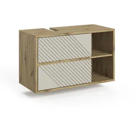 Vicco Waschbeckenunterschrank, Viola, Artisan-Eiche/Cashmere, 100 x 60 cm mit 2 Schubladen, Vicco