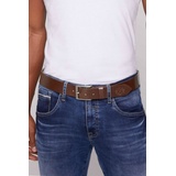 Camp David Herren Ledergürtel mit matter Dornschließe Brown 95 - 95